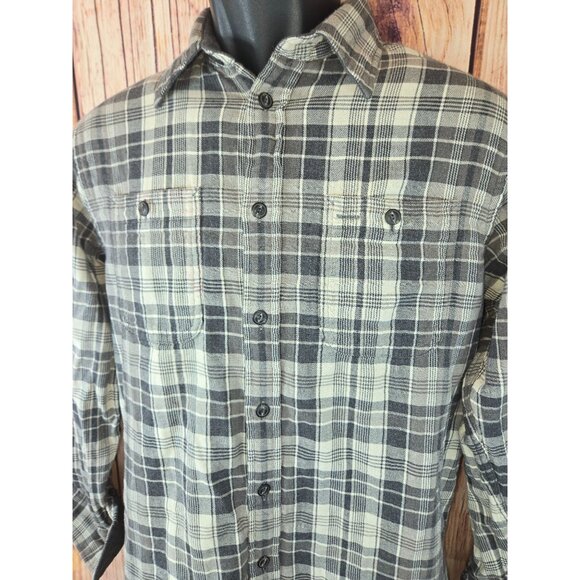 Polo Ralph Lauren Mens Gray Plaid Flannel Shirt Medium - Picture 3 of 6